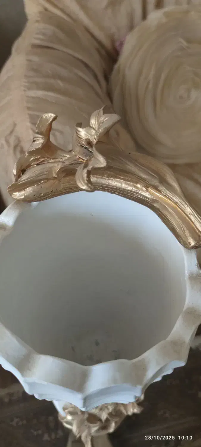 گلدان پلی استر ، رنگ سفید ، دکوری|صنایع دستی و سایر لوازم تزئینی|میاندوآب, |دیوار