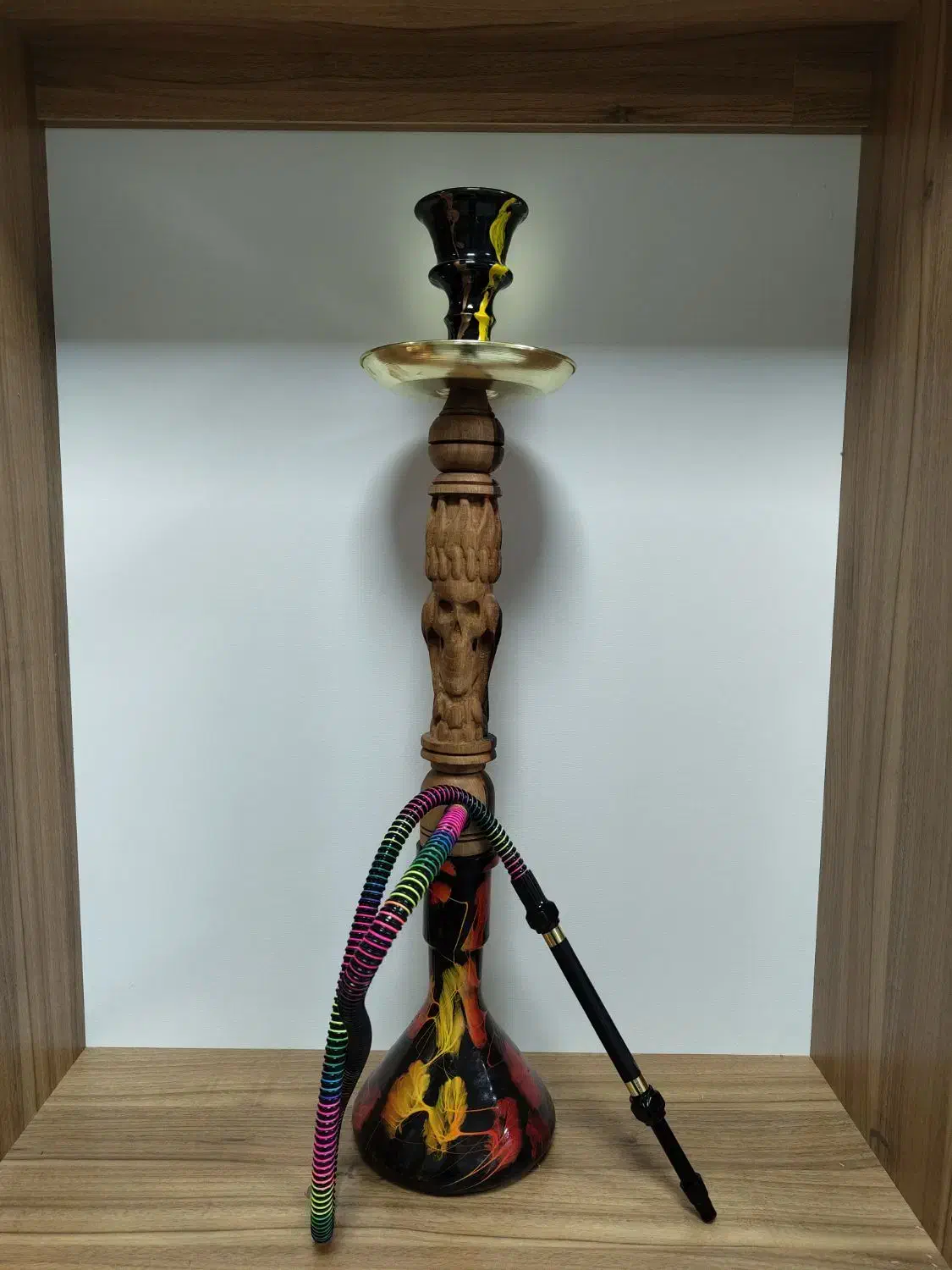 قلیان چوب گردو با تنه رخدار|کلکسیون و سرگرمی|مینودشت, |دیوار