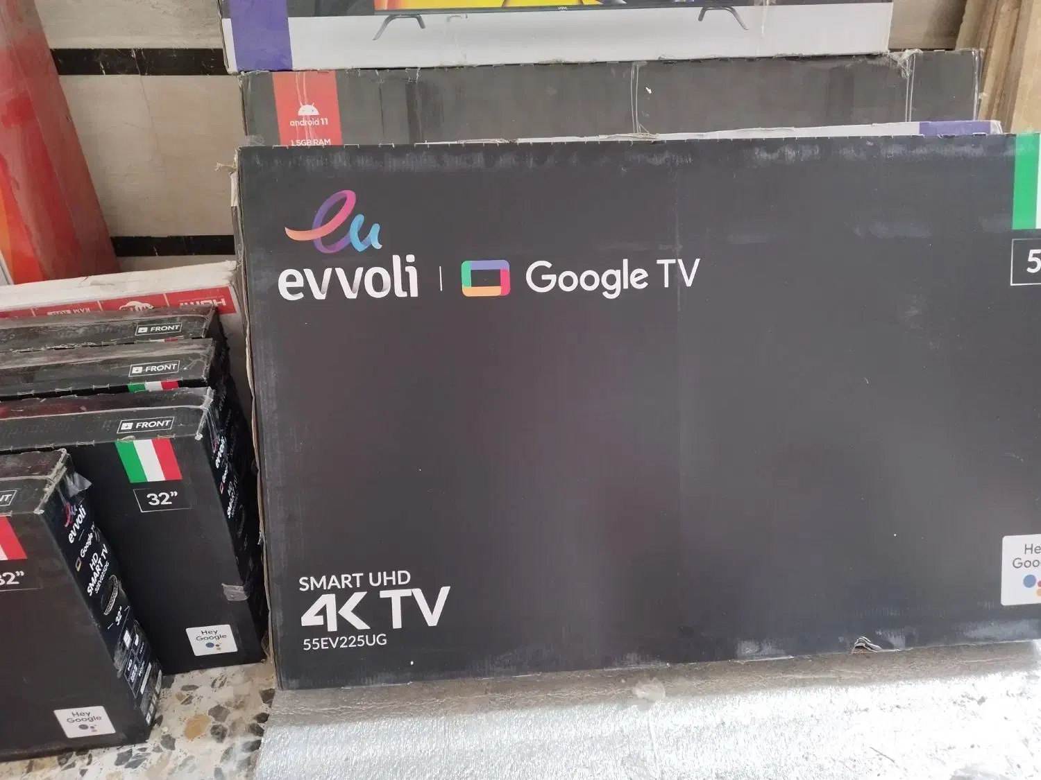 تلویزیون Evvoli 55 اینچ 4K Smart Google TV|تلویزیون و پروژکتور|رشت, اسماعیل آباد|دیوار