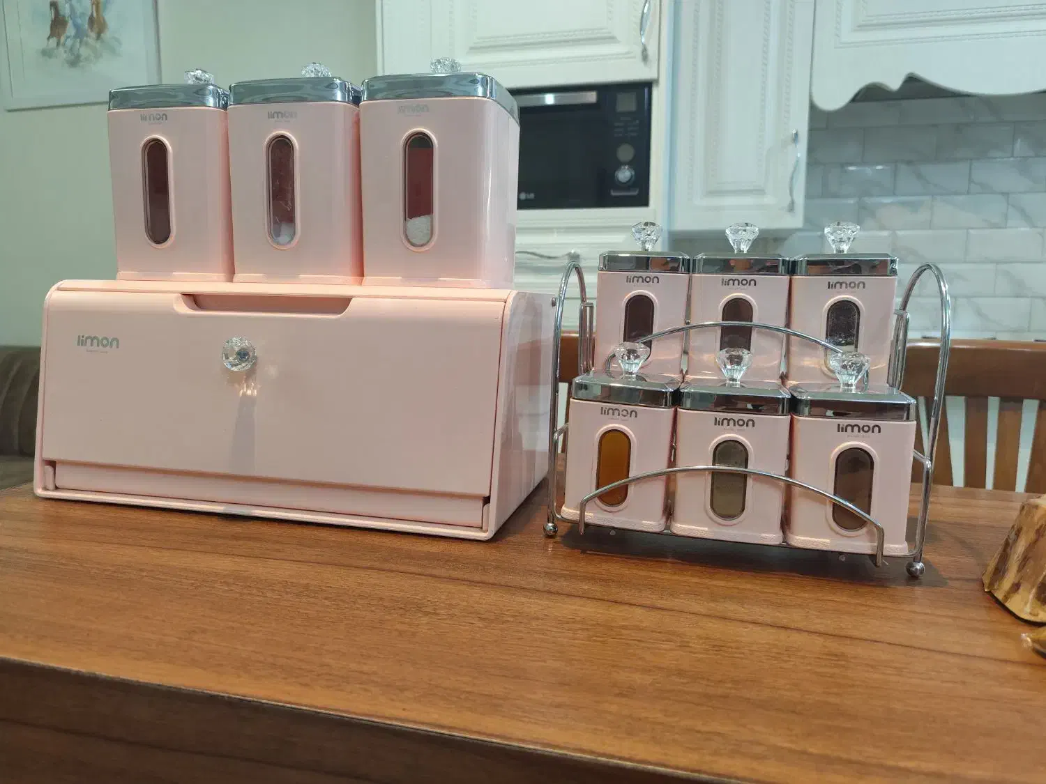 ست پاسماوری و جای ادویه لیمون|ظروف نگهدارنده، پلاستیکی، یکبارمصرف|قدس, شهرقدس|دیوار