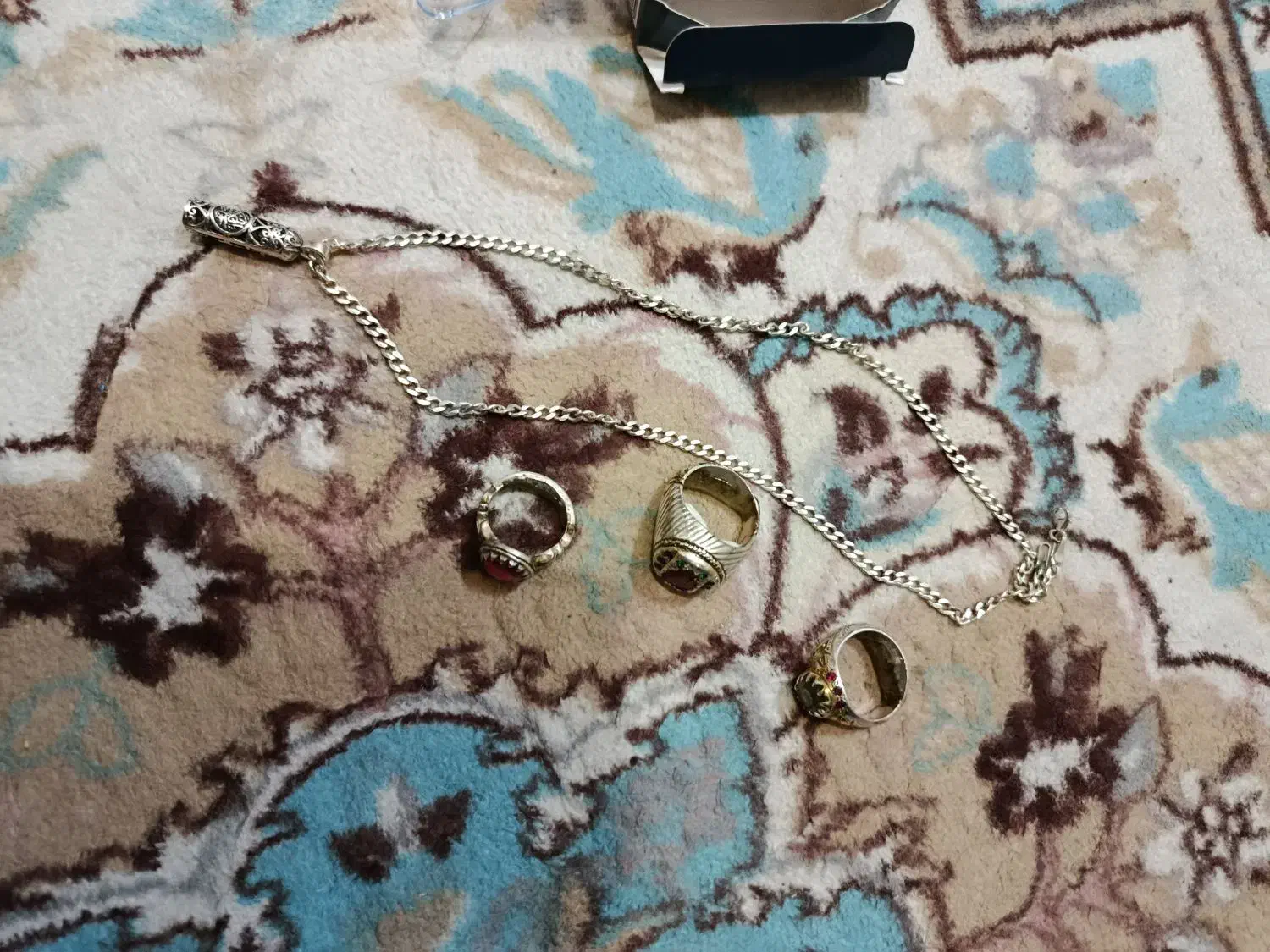 چند عدد انگشتر نقره اصل با سنگ جواهری اصل|جواهرات|قم, شهرک قدس|دیوار