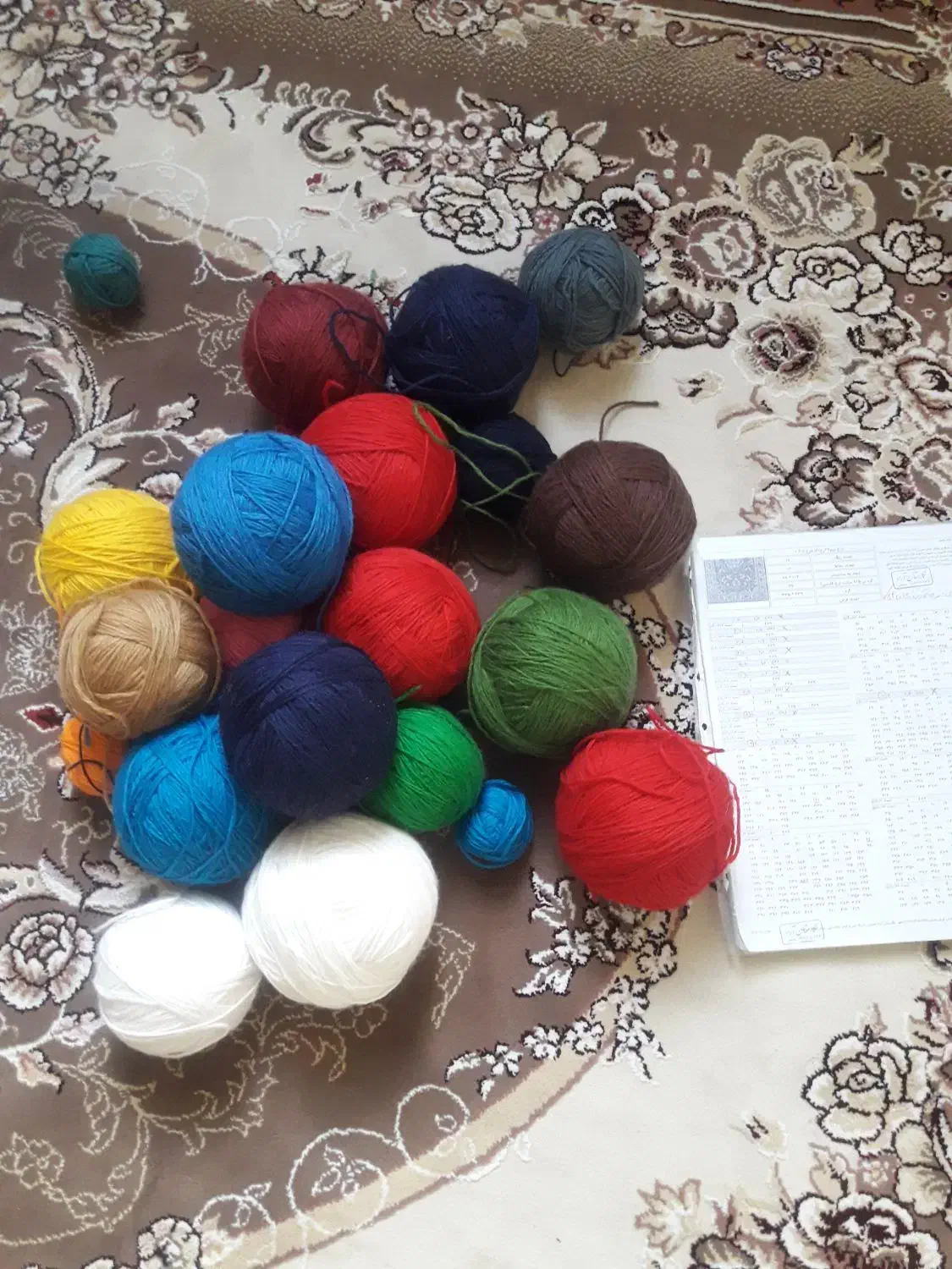 نقشه و نخ فرش زیر پایی|فرش|کرمانشاه, |دیوار