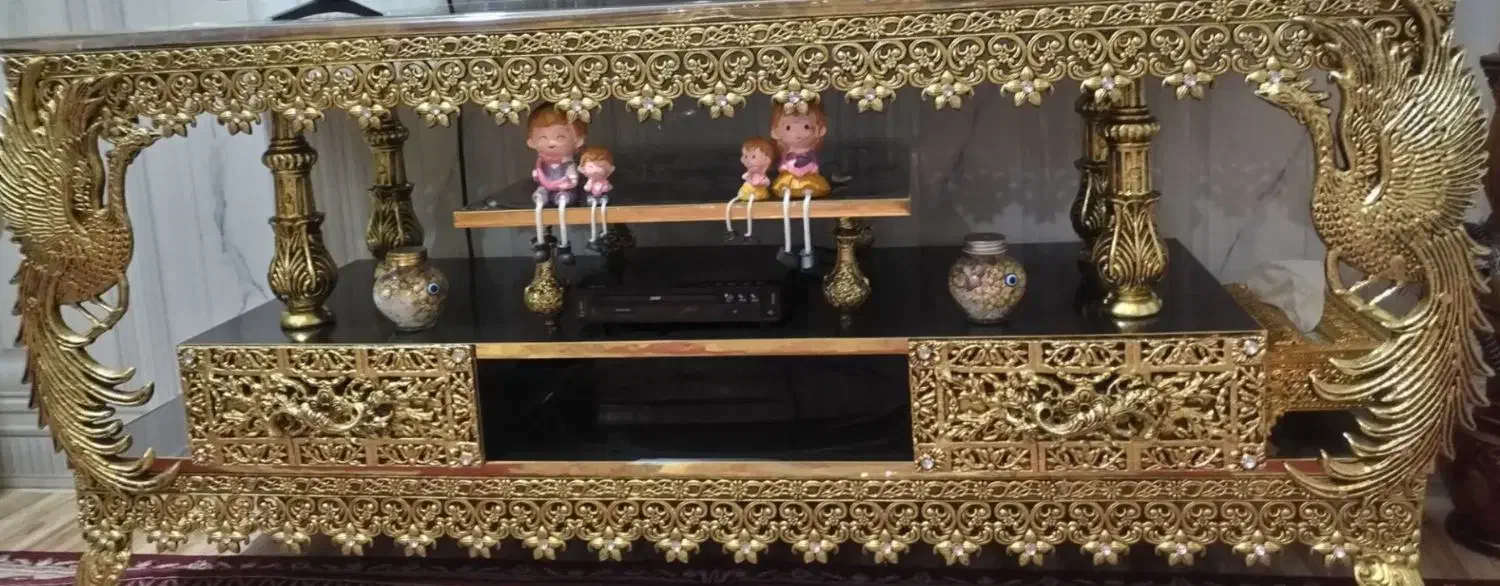 ساعت وزیرتلوزیون برنز|بوفه، ویترین، کنسول|لنجان, |دیوار