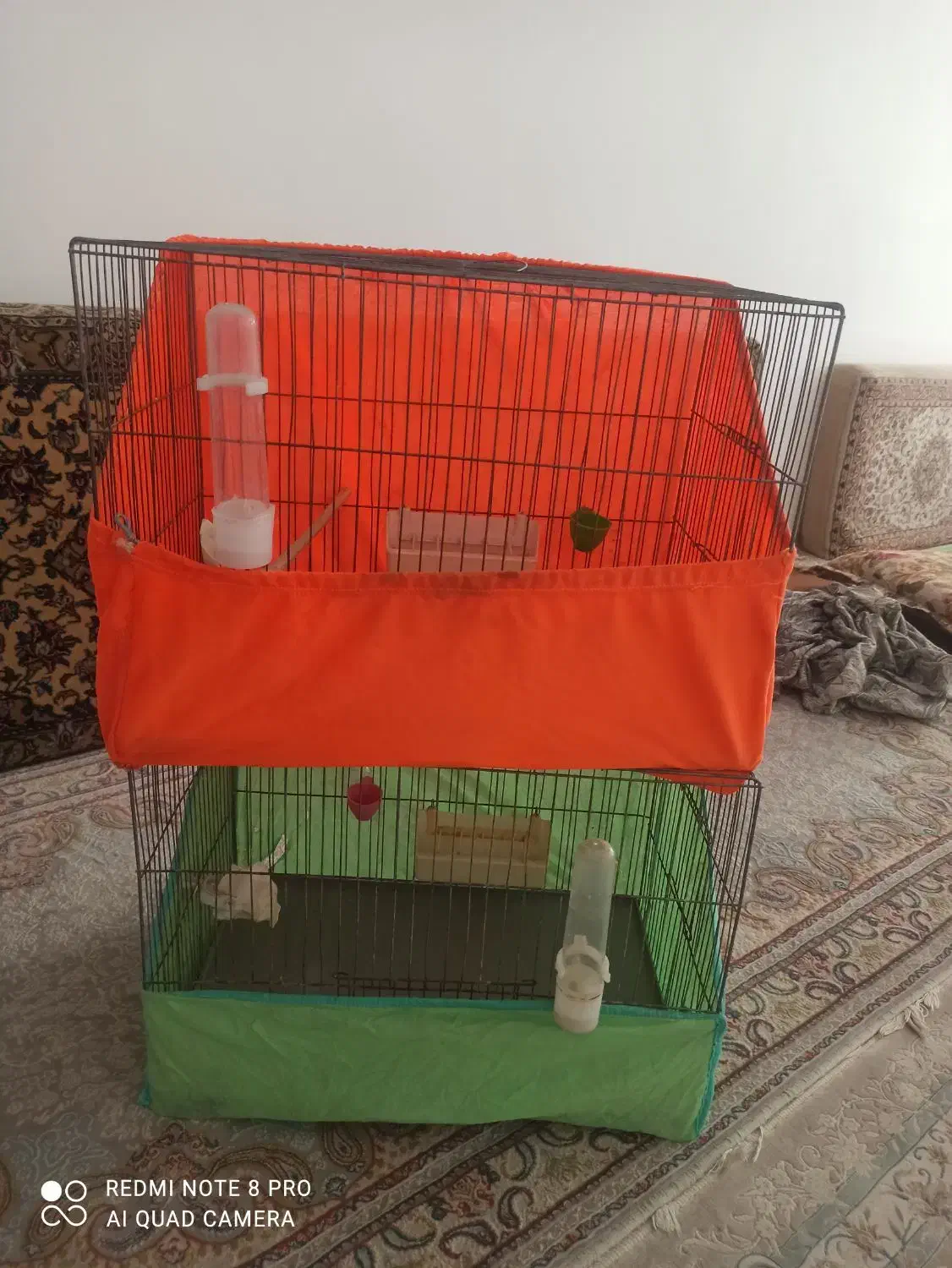 قفس 2 عدد سایز بزرگ با وسایل|لوازم جانبی حیوانات|قرچک, شهرک الحدید|دیوار
