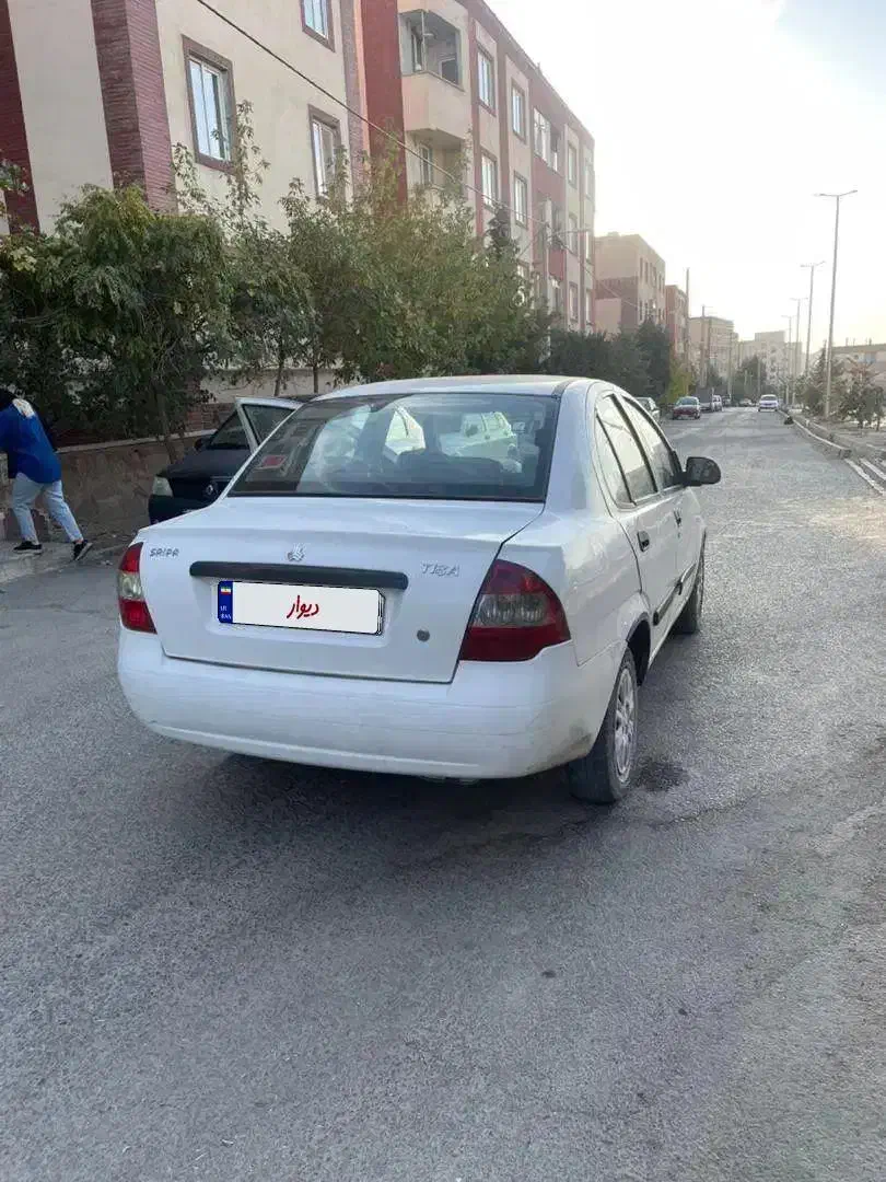 تیبا مدل ۹۰ سفید|خودرو سواری و وانت|رودهن, |دیوار