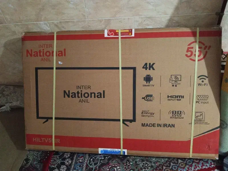 تلویزیون ال ای دی نشنال نو پلمپ توی کارتون۵۵ اینچ|تلویزیون و پروژکتور|برازجان, |دیوار