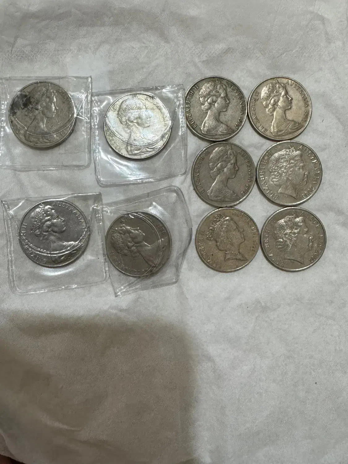 دهعدد سکه بیست پنسی استرالیا یکجا|کلکسیون سکه، تمبر، اسکناس|پرند, فاز ۳|دیوار