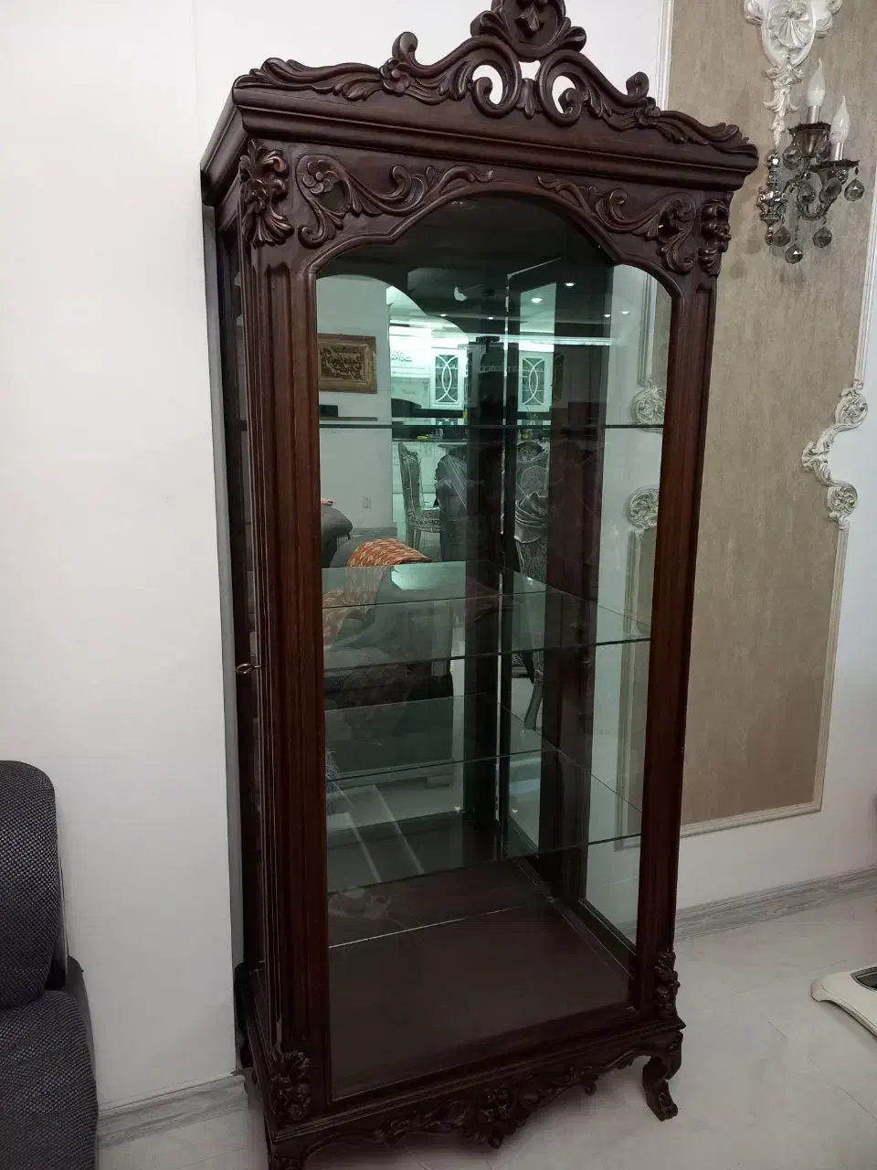 بوفه چوب گردو|بوفه، ویترین، کنسول|مشهد, آزادشهر|دیوار