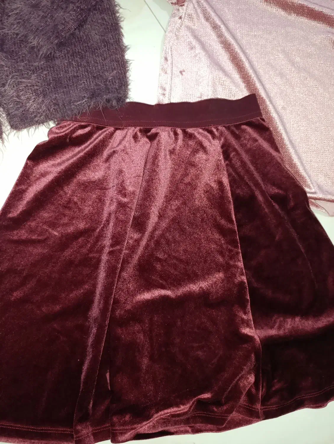 دامن مخمل بلوز مخمل و موهر|لباس|رضوانشهر, |دیوار