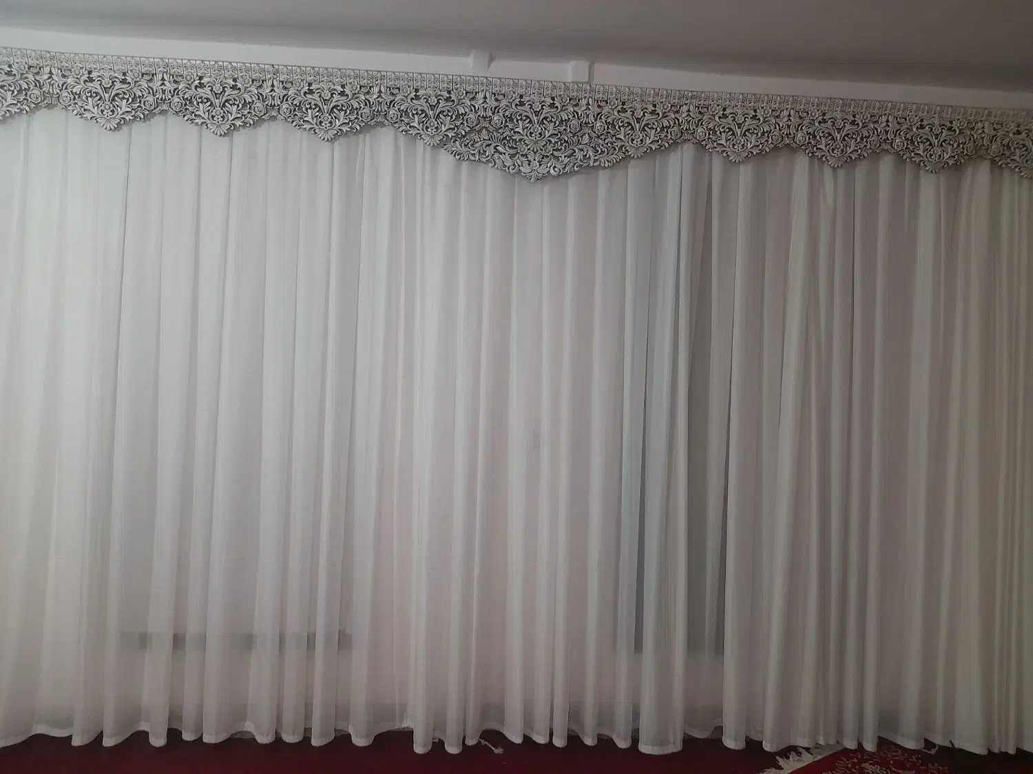 پرده حریر شاینی چین پلیسه|پرده، رانر، رومیزی|خاوه, |دیوار