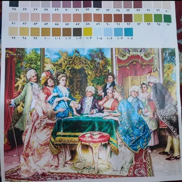 تابلو فرش نیمه کاره پاسور باز|تابلو فرش|ممقان, |دیوار