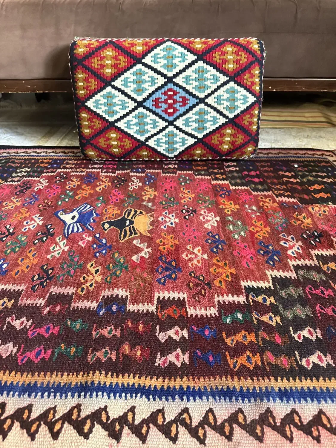 سجاده دستباف|گلیم، جاجیم، گبه|سنندج, |دیوار