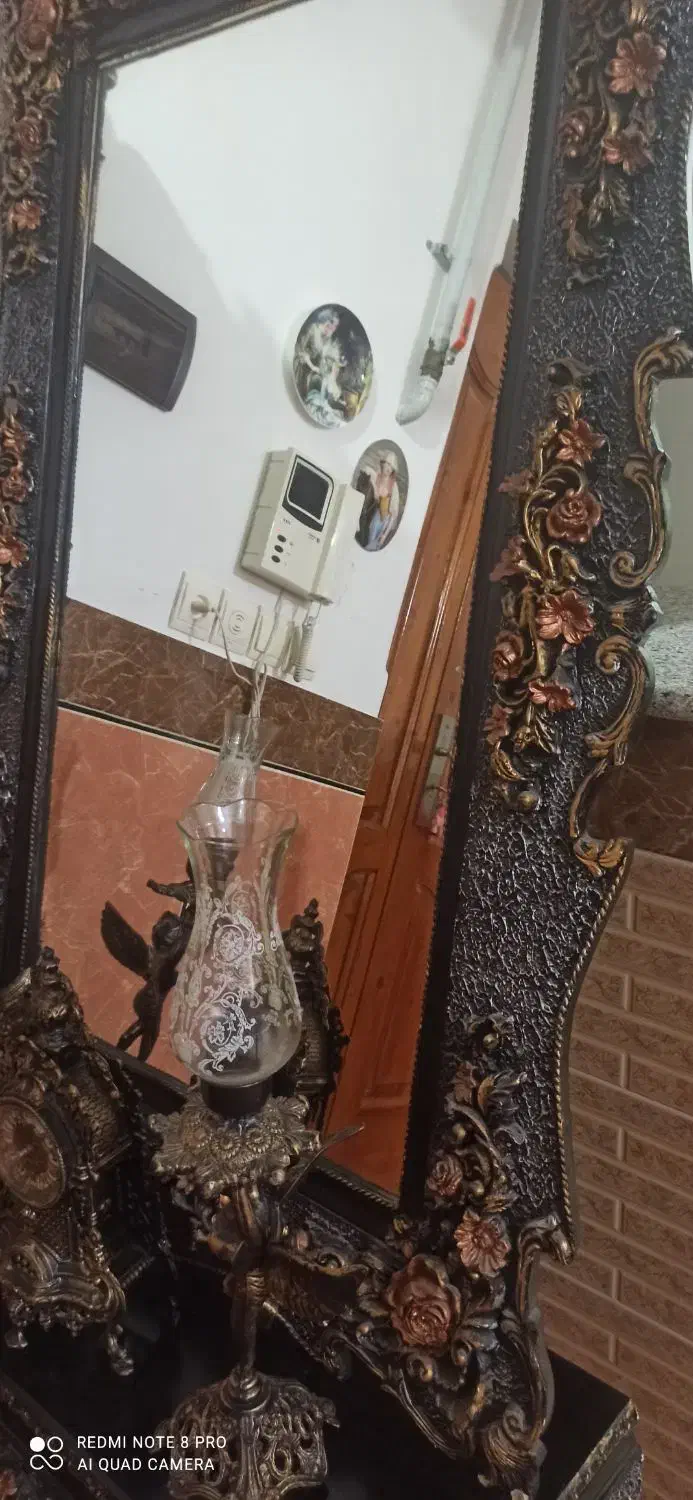 آیینه شمعدان بزرگ وشیک|بوفه، ویترین، کنسول|گنبد کاووس, |دیوار