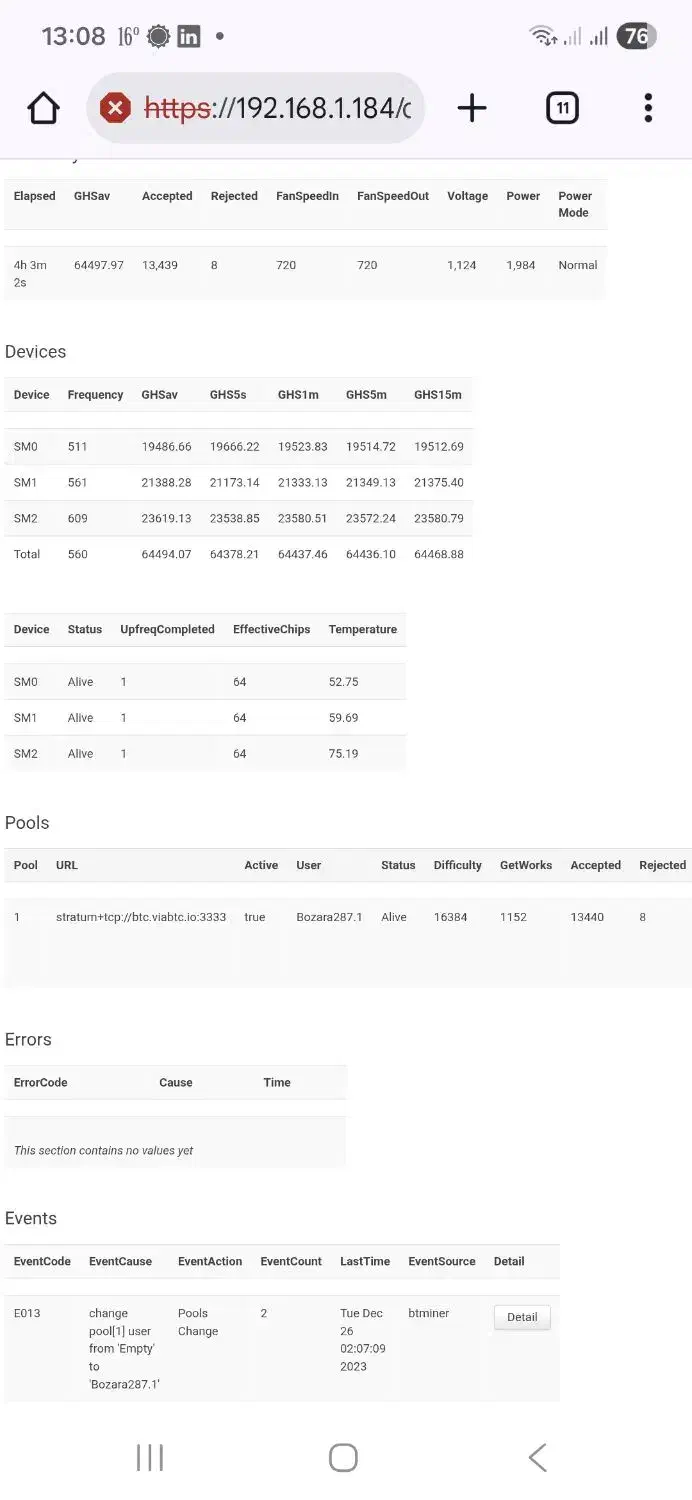 ماینر ۹۴ تراهش|قطعات و لوازم جانبی رایانه|سوسنگرد, |دیوار
