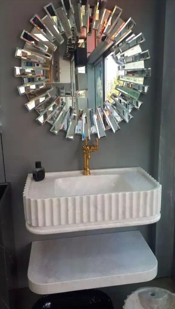 روشویی سنگی|لوازم سرویس بهداشتی|ری, علایین|دیوار