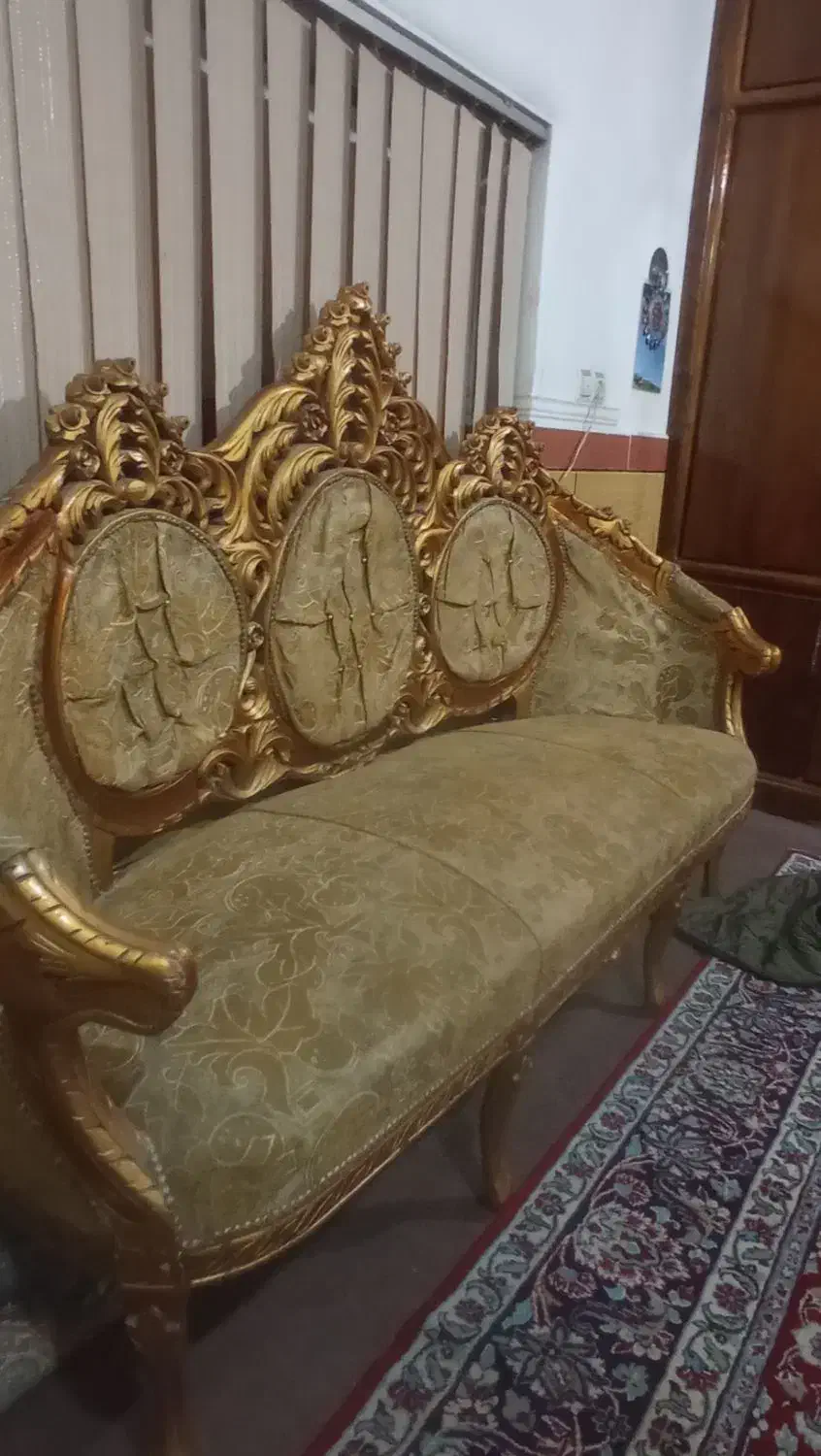 مبل 8 نفره سلطنتی میز عسلی 3تا|مبلمان خانگی و میز عسلی|سنگدوین, |دیوار