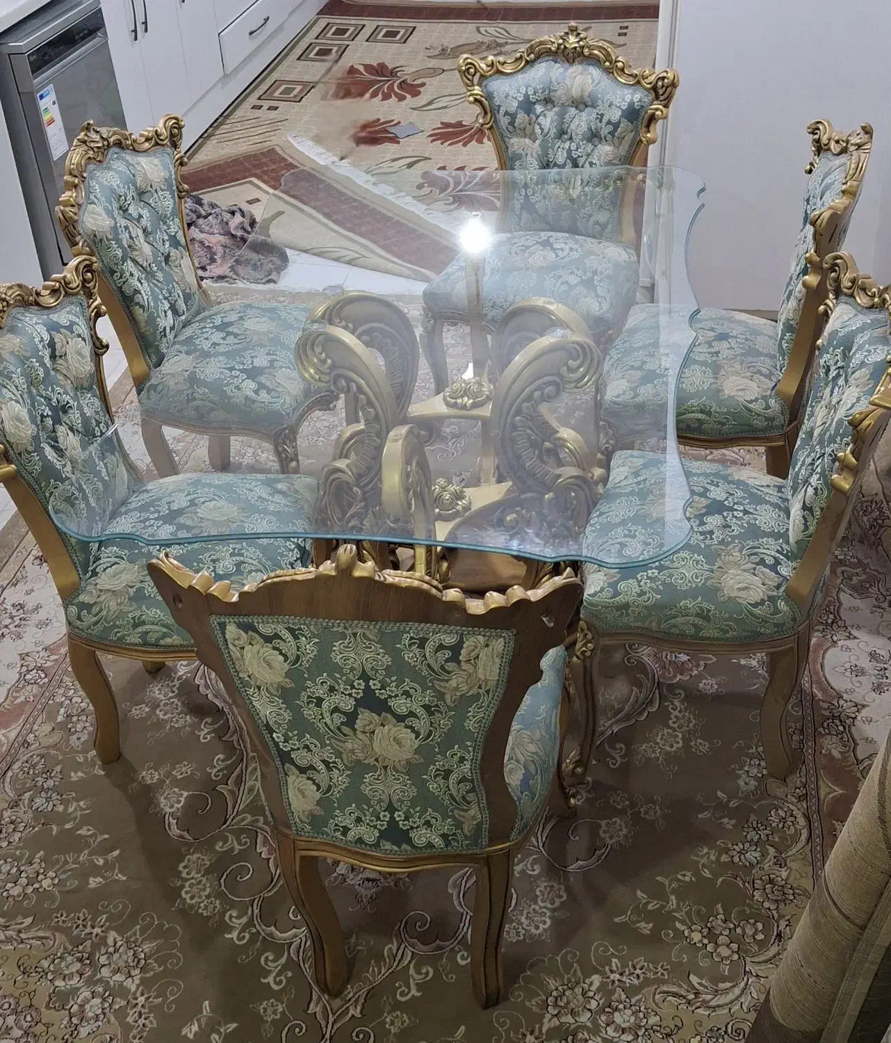 میز غذاخوری 6نفره سلطنتی|میز و صندلی غذاخوری|ملارد, |دیوار