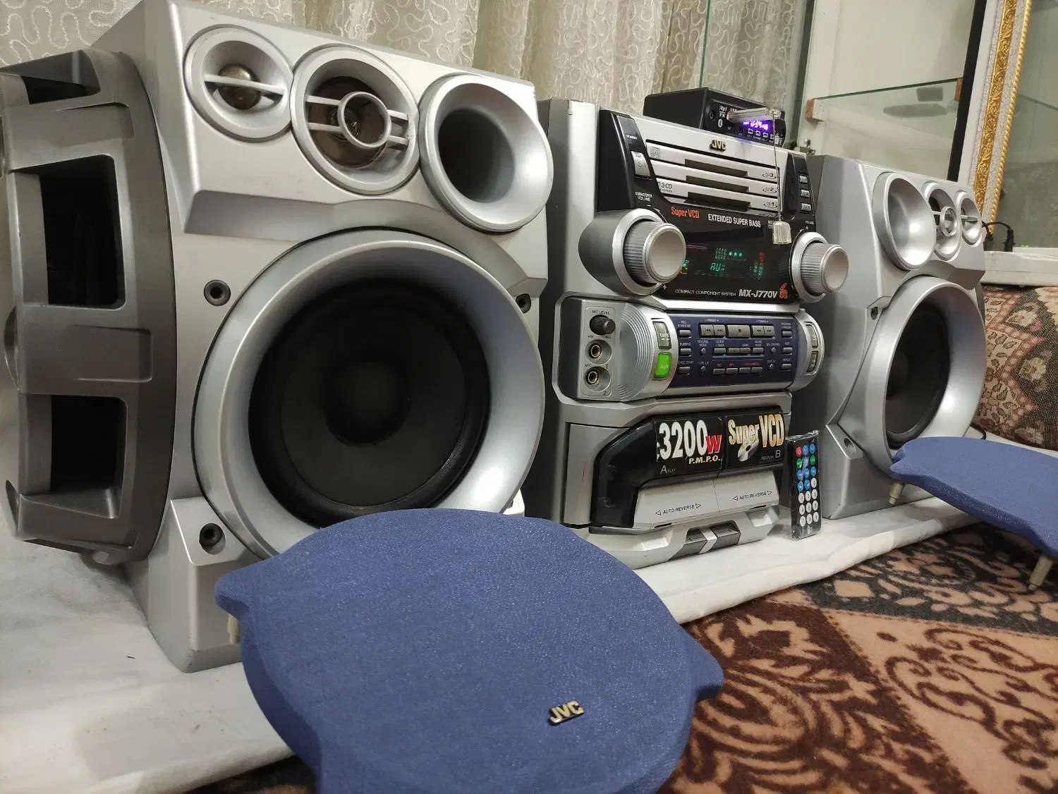 ضبط باند jvc 3200w ساب بغل ژاپنی اصلی فلش بلوتوث|سیستم صوتی خانگی|مشهد, کوی دروی|دیوار