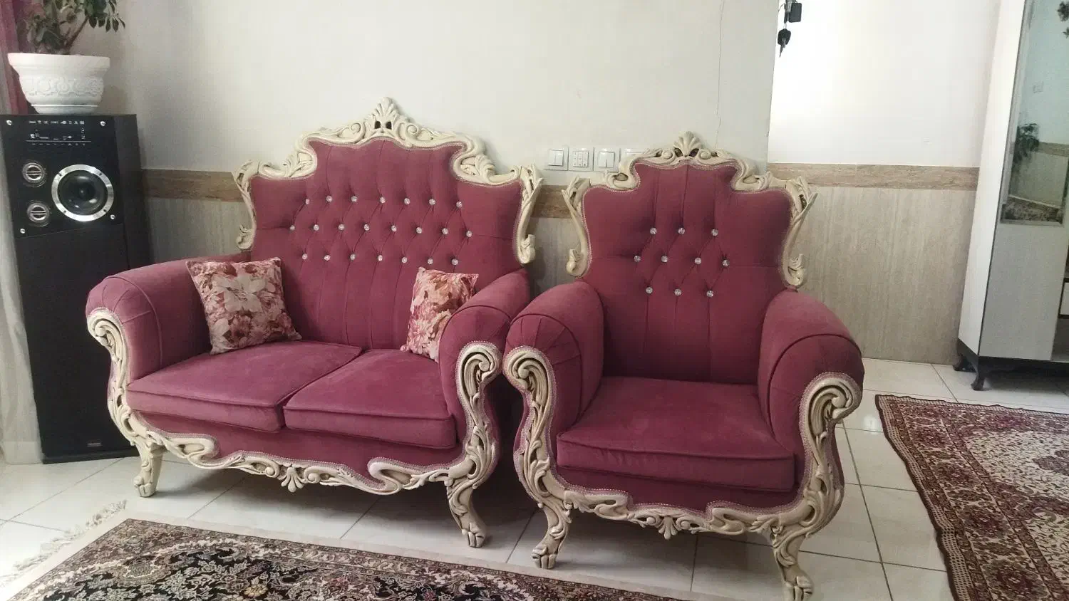 مبلمان در حد نو کم کار کرد|مبلمان خانگی و میز عسلی|پاکدشت, پاکدشت (مامازند)|دیوار