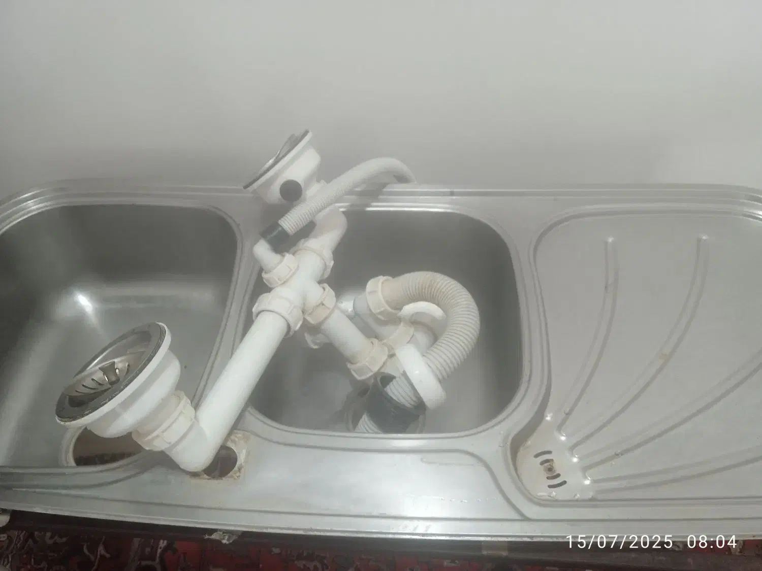 سینک دوقلو|آب‌چکان و نظم‌دهنده ظروف|لیلان, |دیوار