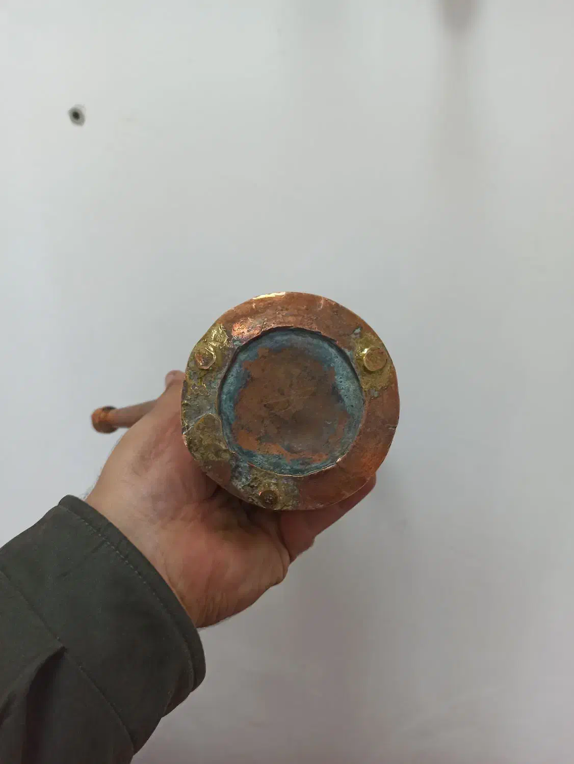 آفتابه کهنه سایز بسیار نایاب|کلکسیون اشیاء عتیقه|مراغه, |دیوار