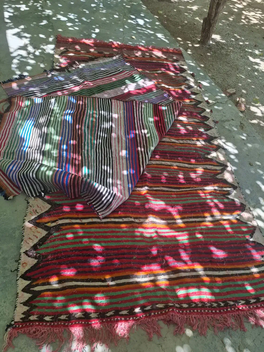 گلیم دستباف|گلیم، جاجیم، گبه|اصفهان, شاهزاده ابراهیم|دیوار