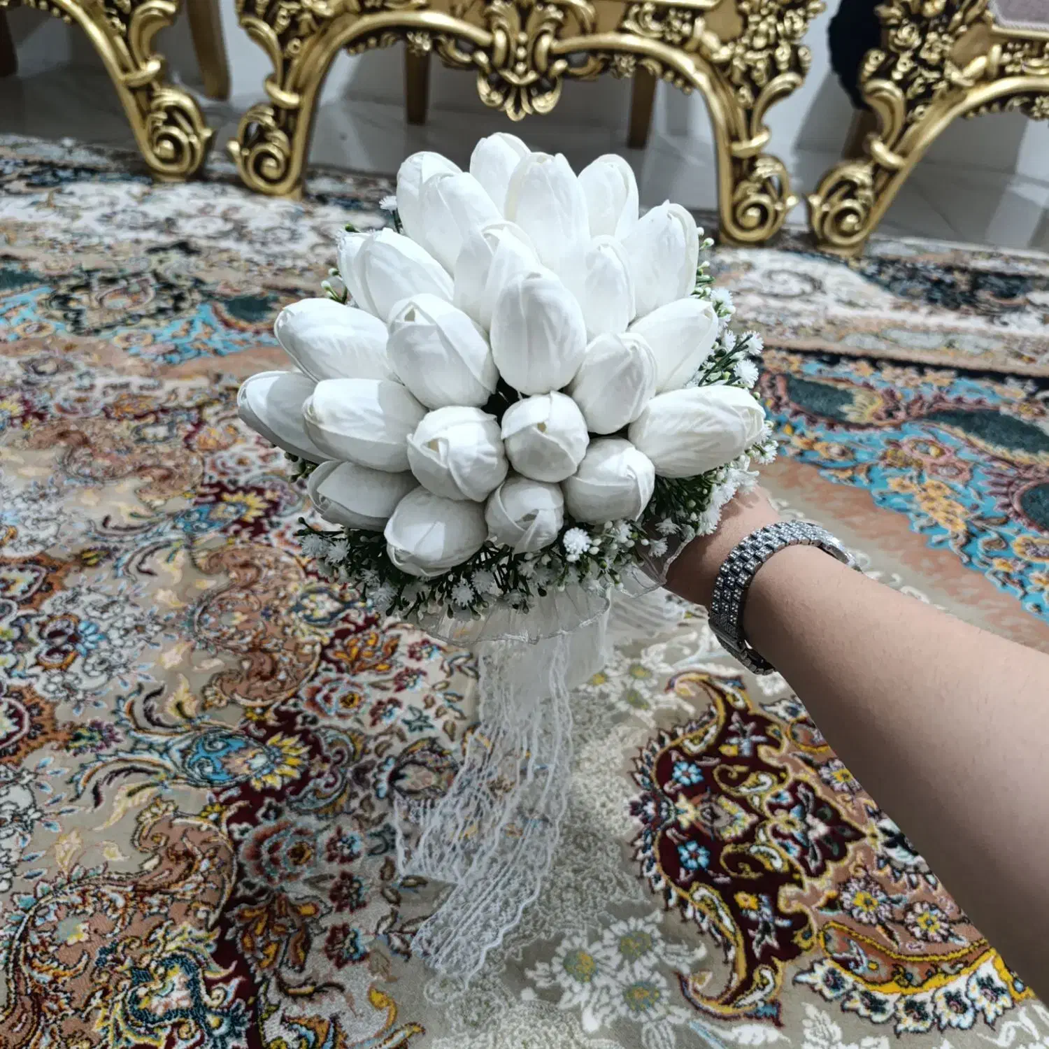 گل عروس|گل مصنوعی|تهران, خاک سفید|دیوار