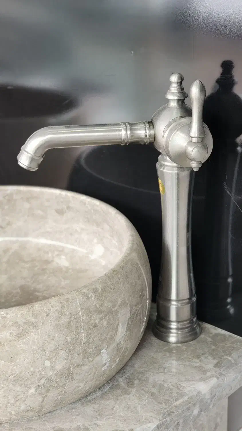 شیر روشویی پایه بلند مارون کروم مات|مصالح و تجهیزات ساختمان|رشت, پارک شهر|دیوار