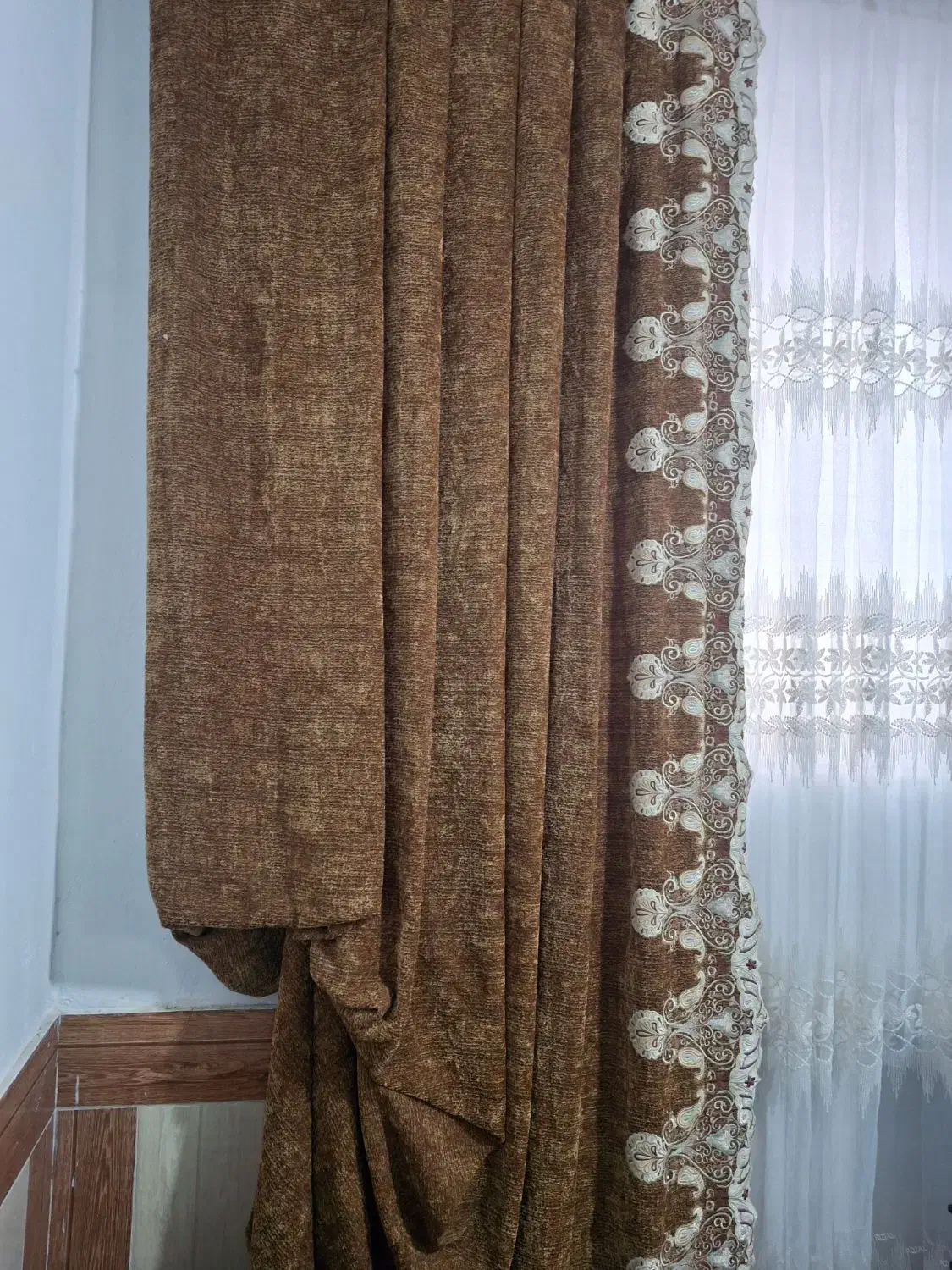 دستک پرده مخمل|پرده، رانر، رومیزی|تربت جام, شهرک آزادگان|دیوار