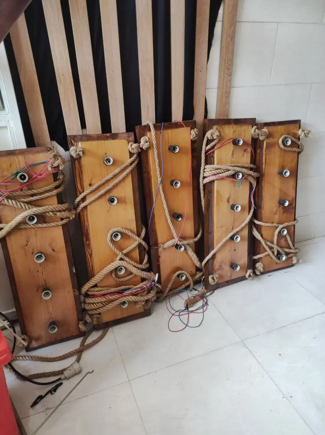 لوستر چوبی|لوستر و چراغ آویز|قزوین, |دیوار