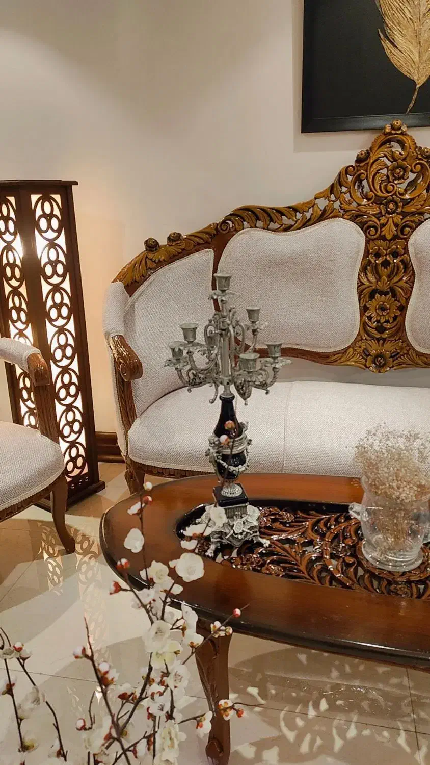 مبلمان و ناهارخوری سلطنتی پر منبت|مبلمان خانگی و میز عسلی|تهران, زعفرانیه|دیوار