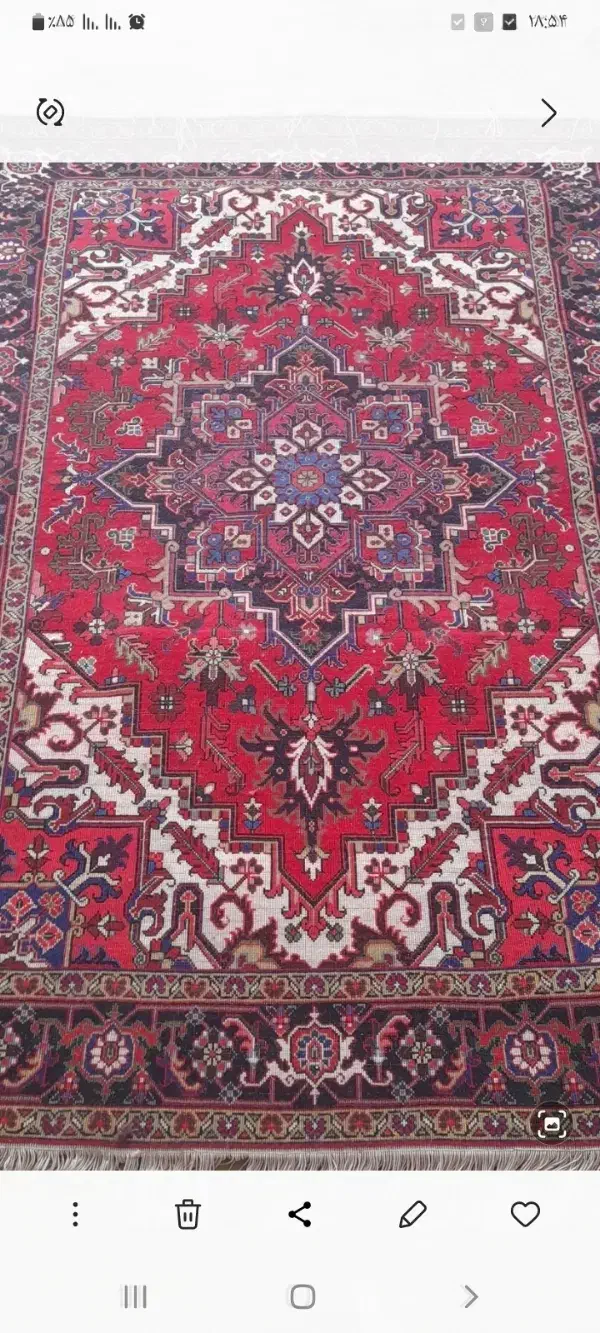 یک جفت فرش دستبافت هریس تاجری شش متری اعلا|فرش|پاکدشت, پاکدشت (مامازند)|دیوار