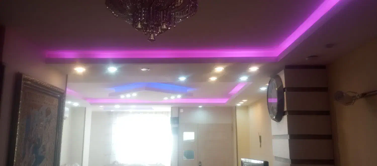 نور مخفی|ریسه و چراغ تزئینی|اصفهان, باغ کاران|دیوار