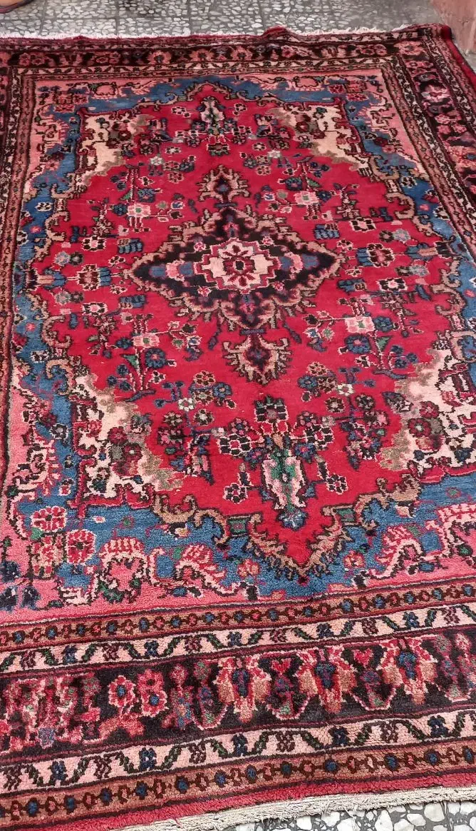 فرش ۶ متری دستبافت،چند عدد قالیچه و کناره دستبافت|فرش|رشت, ساغری سازان|دیوار