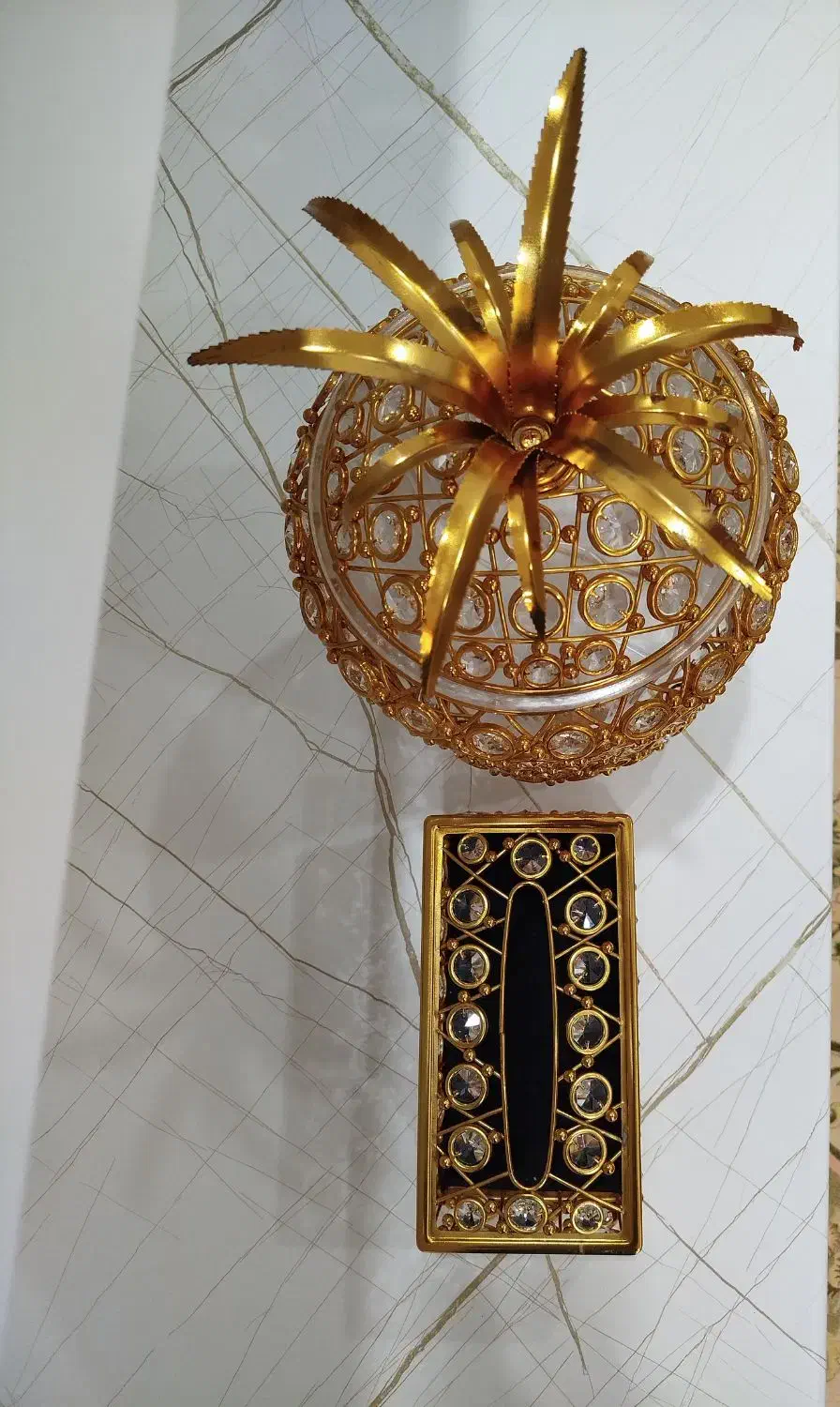 جا دستمال کاغذی و سطل آناناسی اماراتی|صنایع دستی و سایر لوازم تزئینی|کرج, حصارک پایین|دیوار