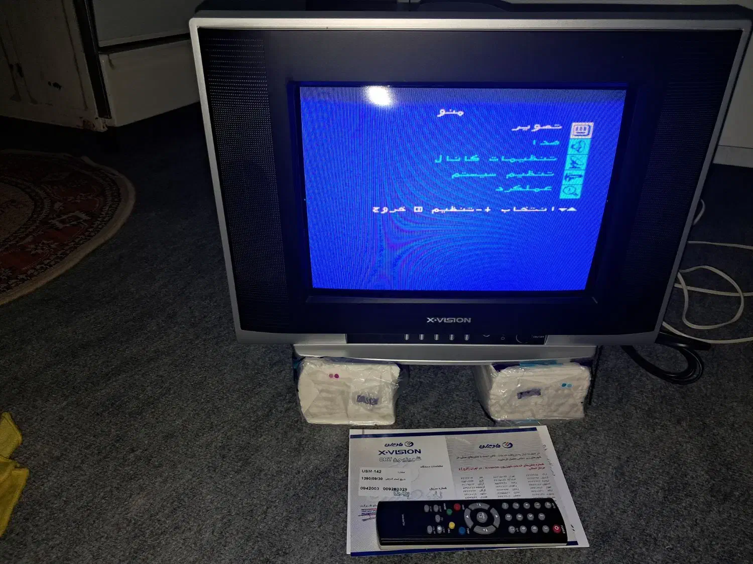 فروش تلویزیون رنگی ایکس ویژن 14اینج آک|تلویزیون و پروژکتور|فولادشهر, مسکن مهر فولادشهر|دیوار