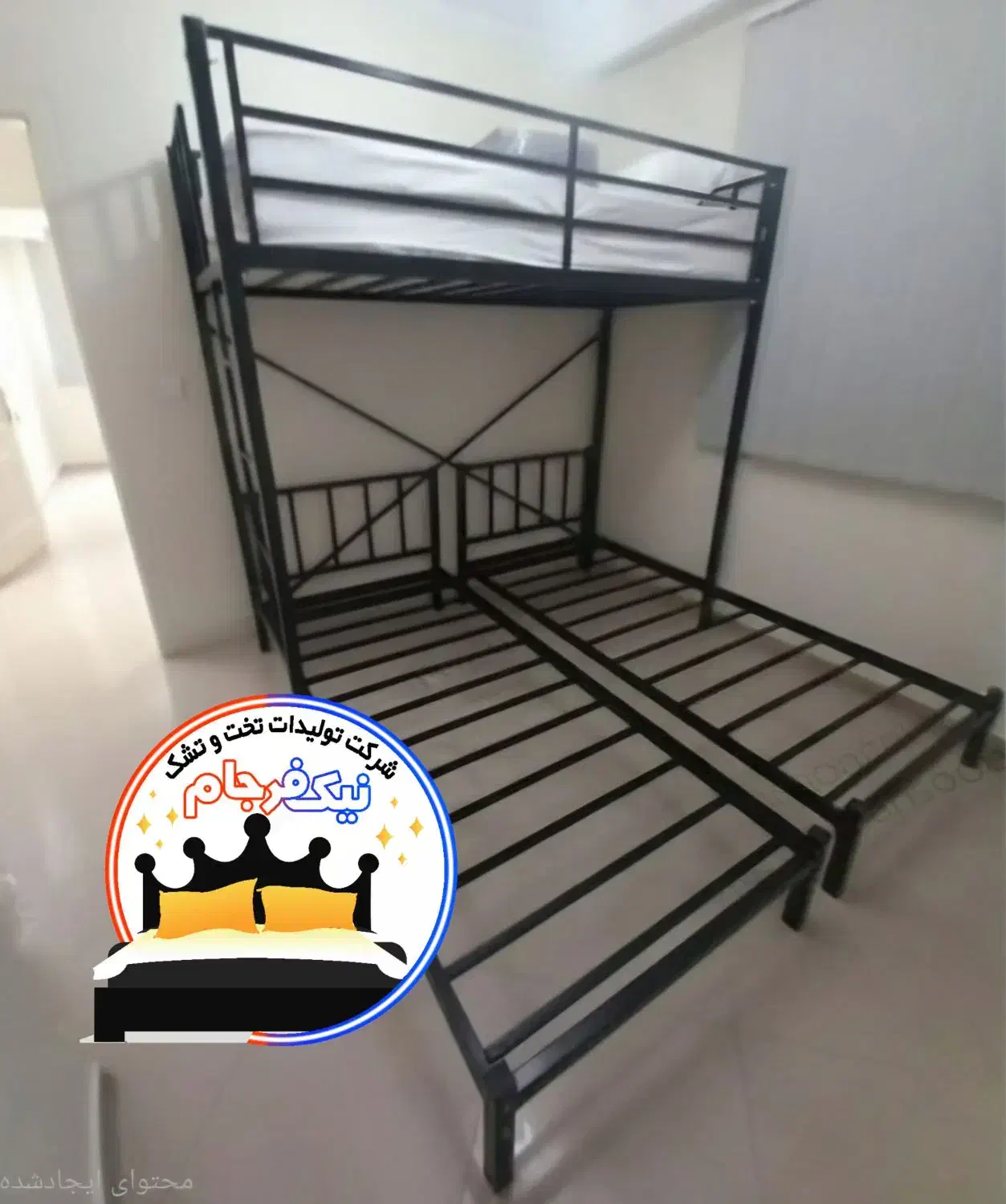 تخت خواب سه نفره مینیمال نیک فرجام(تشک برایان)|تخت و سرویس خواب|مشهد, سپاد|دیوار