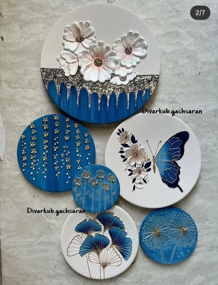 بشقاب دیوارکوب سفالی|تابلو، نقاشی، عکس|ساری, |دیوار