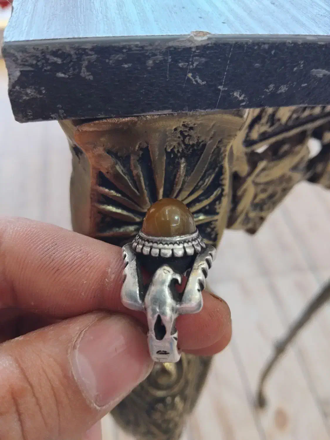 انگشترنقره سینه عقاب|کلکسیون اشیاء عتیقه|قیدار, |دیوار