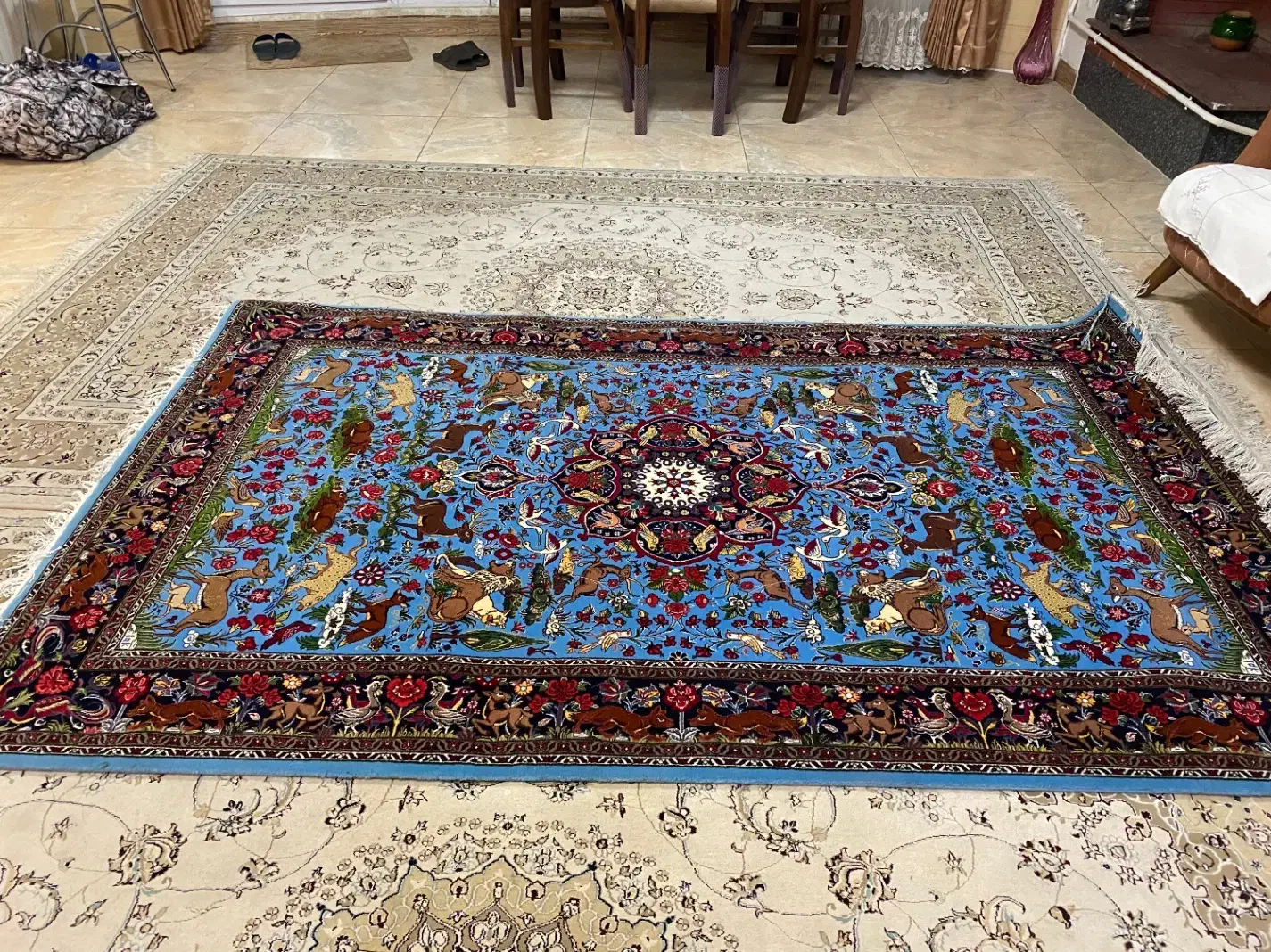 فرش شکارگاه بیجار|فرش|همدان, |دیوار