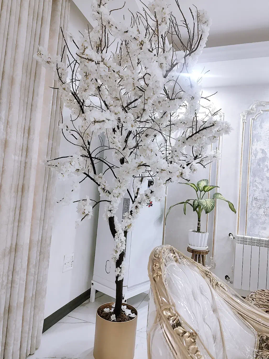 درختچه شکوفه سیب|گل مصنوعی|شوشتر, |دیوار