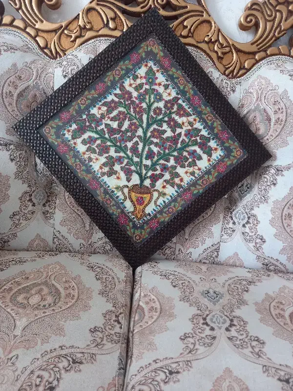 تابلوی پته قابدار درخت زندگی ویژه|تابلو، نقاشی، عکس|رفسنجان, |دیوار