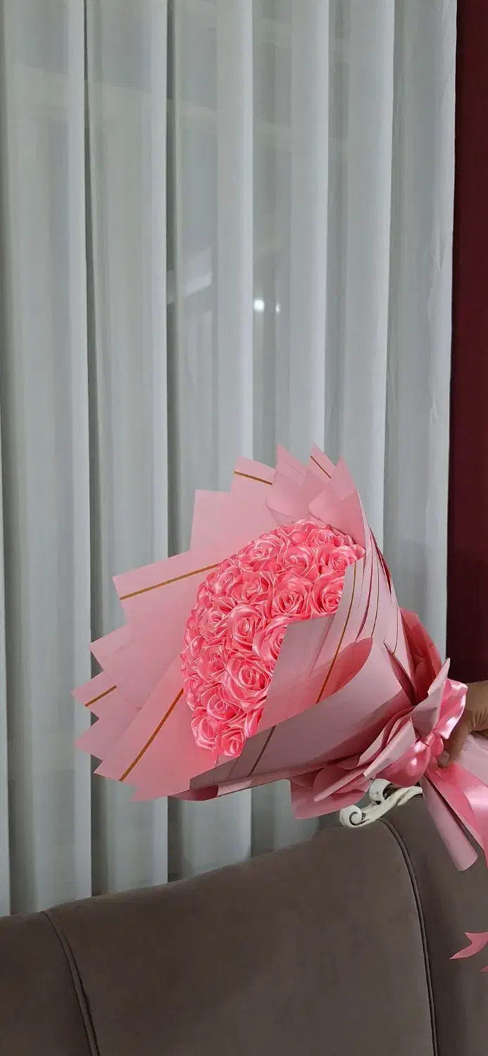 دسته گل مصنوعی‌ربانی(روبانی)یلدا،روز پدر،ولنتاین|گل مصنوعی|یزد, |دیوار