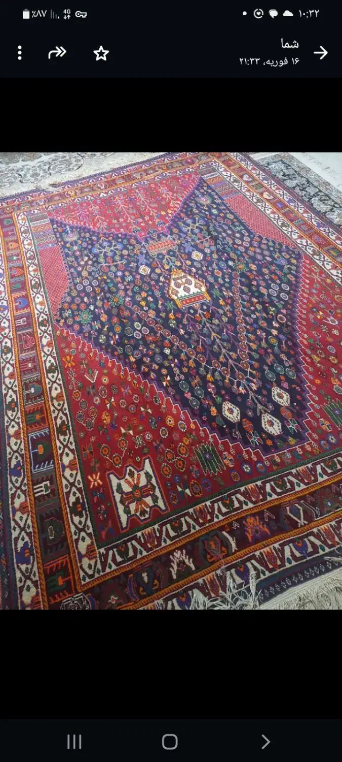 قالی 2×3 دستبافت دو سر ناظم تمیز و درجه ۱|فرش|لامرد, |دیوار