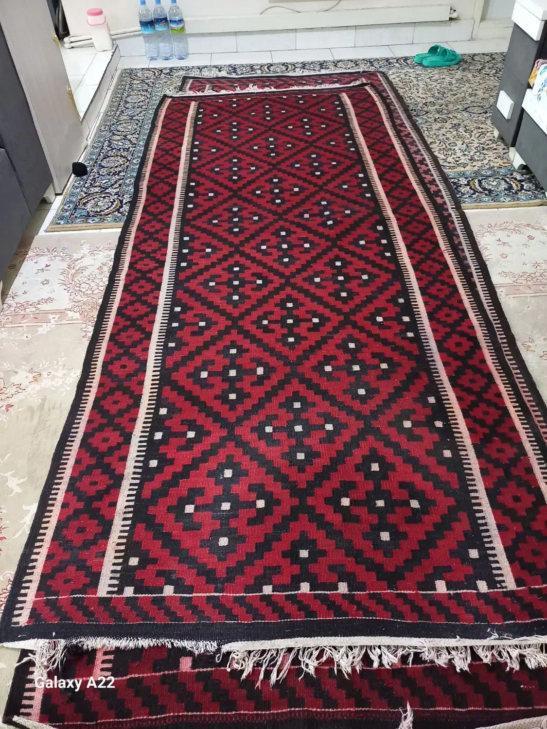 گلیم سنتی دست بافت عرض ۱۲۰ در ۳ ونیم|گلیم، جاجیم، گبه|تهران, مهرآباد|دیوار