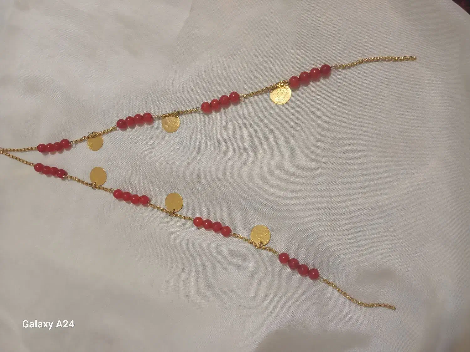 زنجیر همراه با ۶عدد اشتفی ۱۸ گرم|جواهرات|لردگان, |دیوار