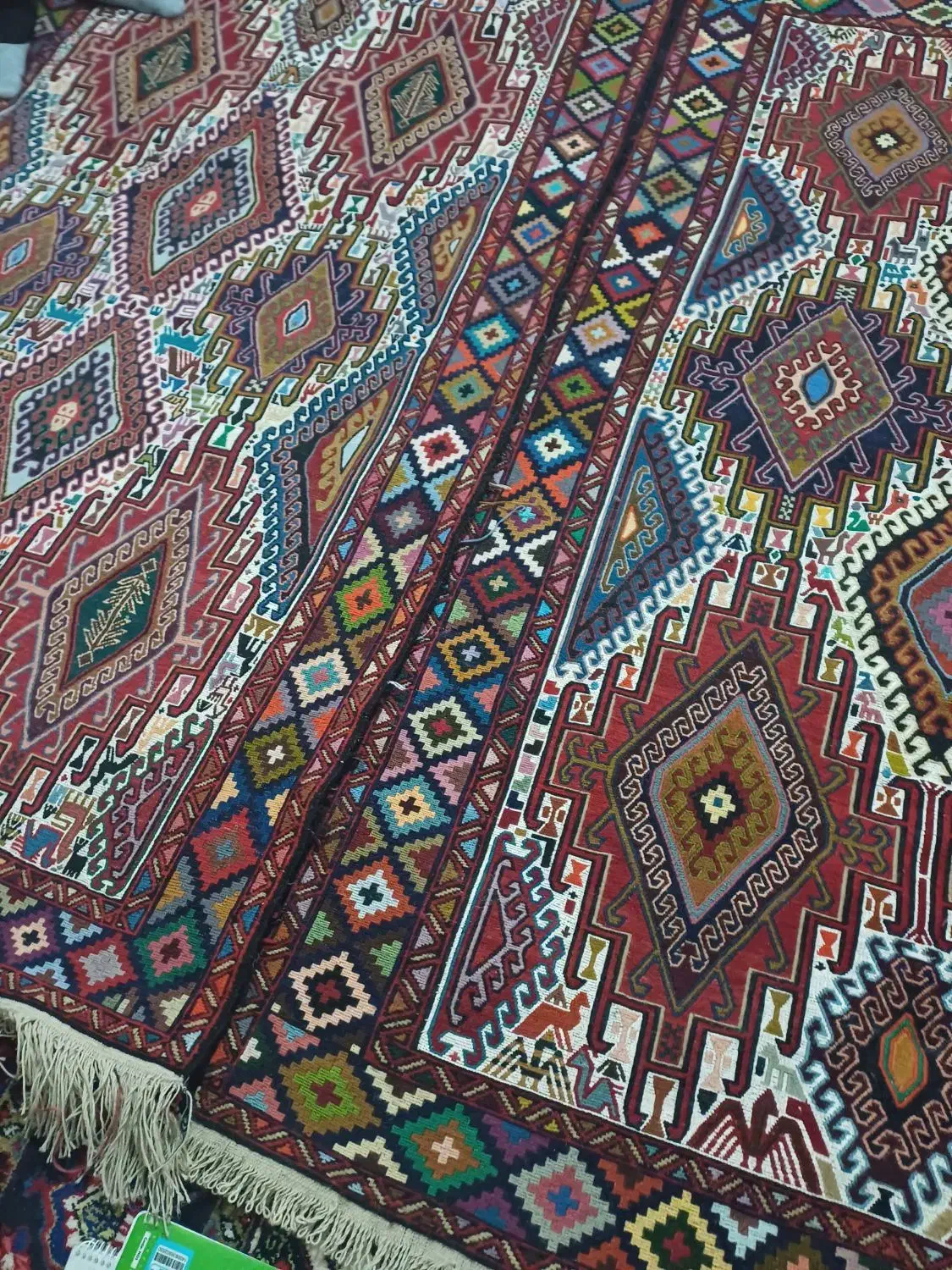 گلیم سوزنی دستبافت|گلیم، جاجیم، گبه|ارومیه, |دیوار