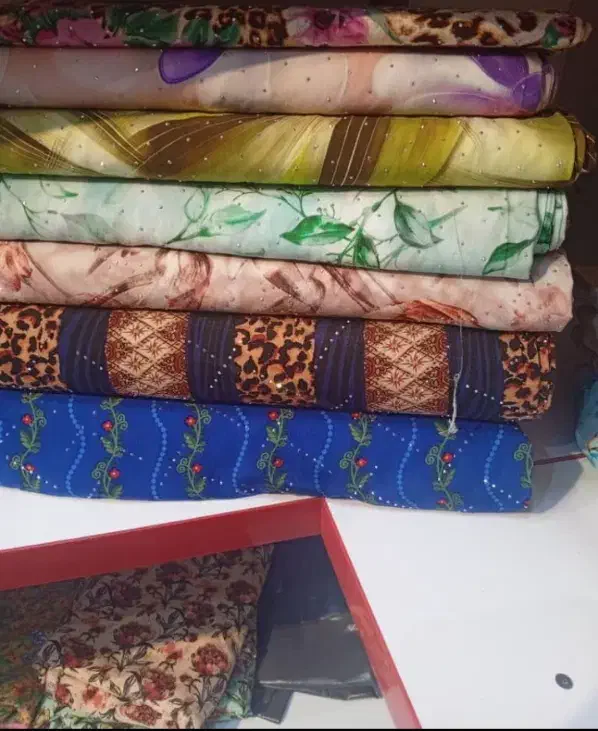 پارچه پیراهنی فول نگین قیمت مناسب|لباس|میناب, |دیوار