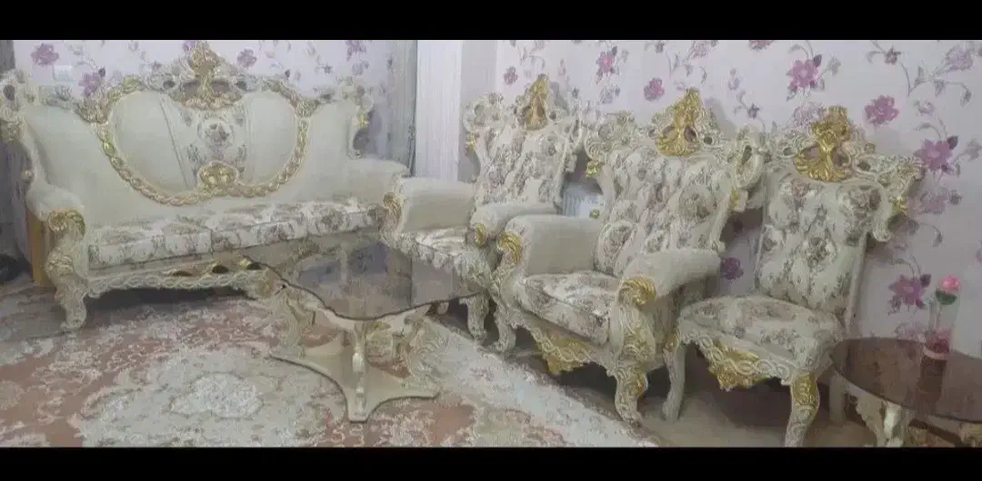 مبل ..استیل .سلطنتی ۹نفره|مبلمان خانگی و میز عسلی|بروجرد, |دیوار