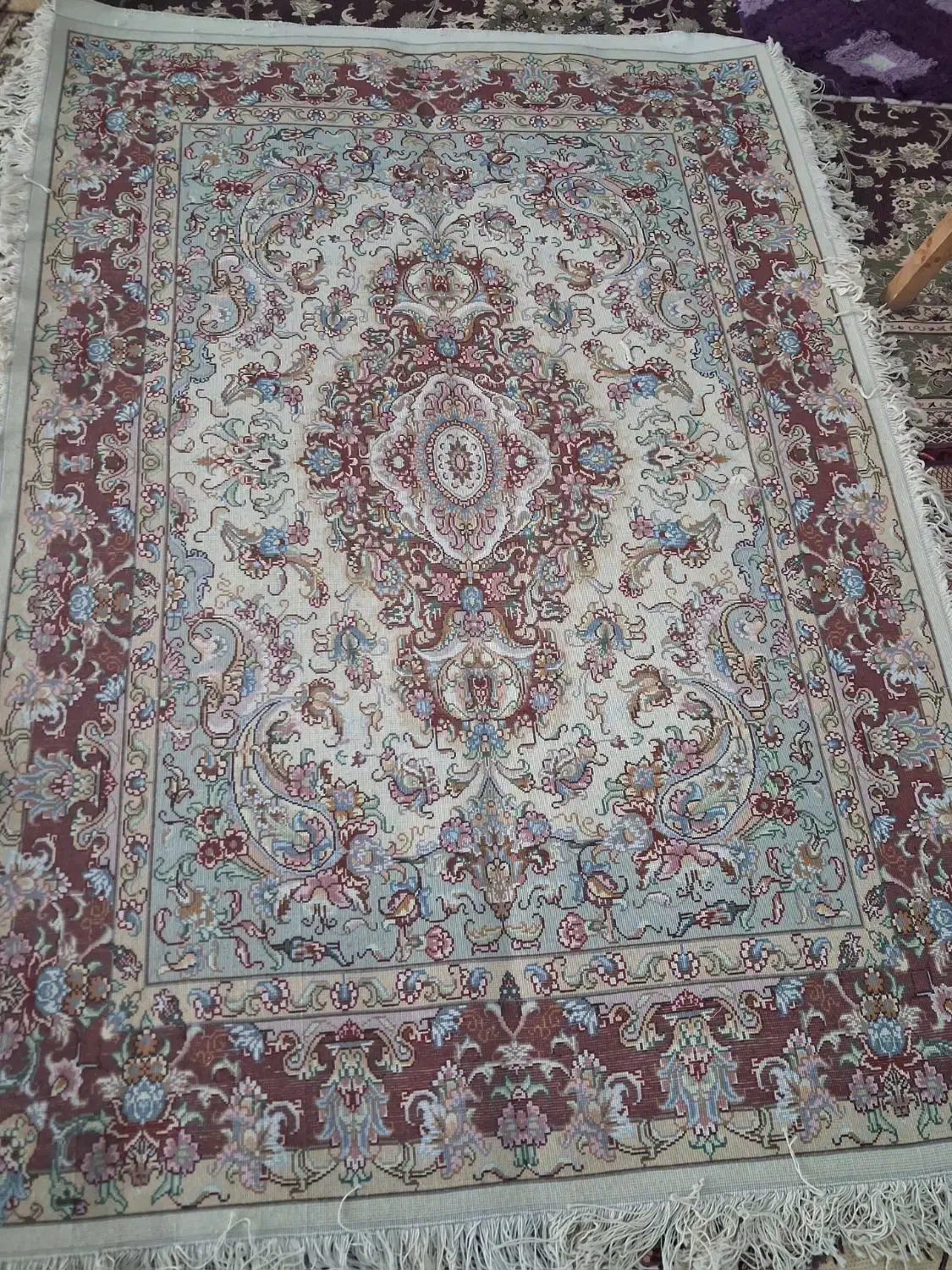 یک جفت قالیچه نقشه خطیبی|فرش|مراغه, |دیوار